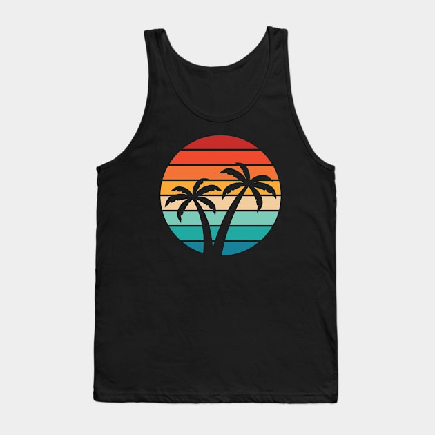 retro sunset palm trees Tank Top by vintage-corner